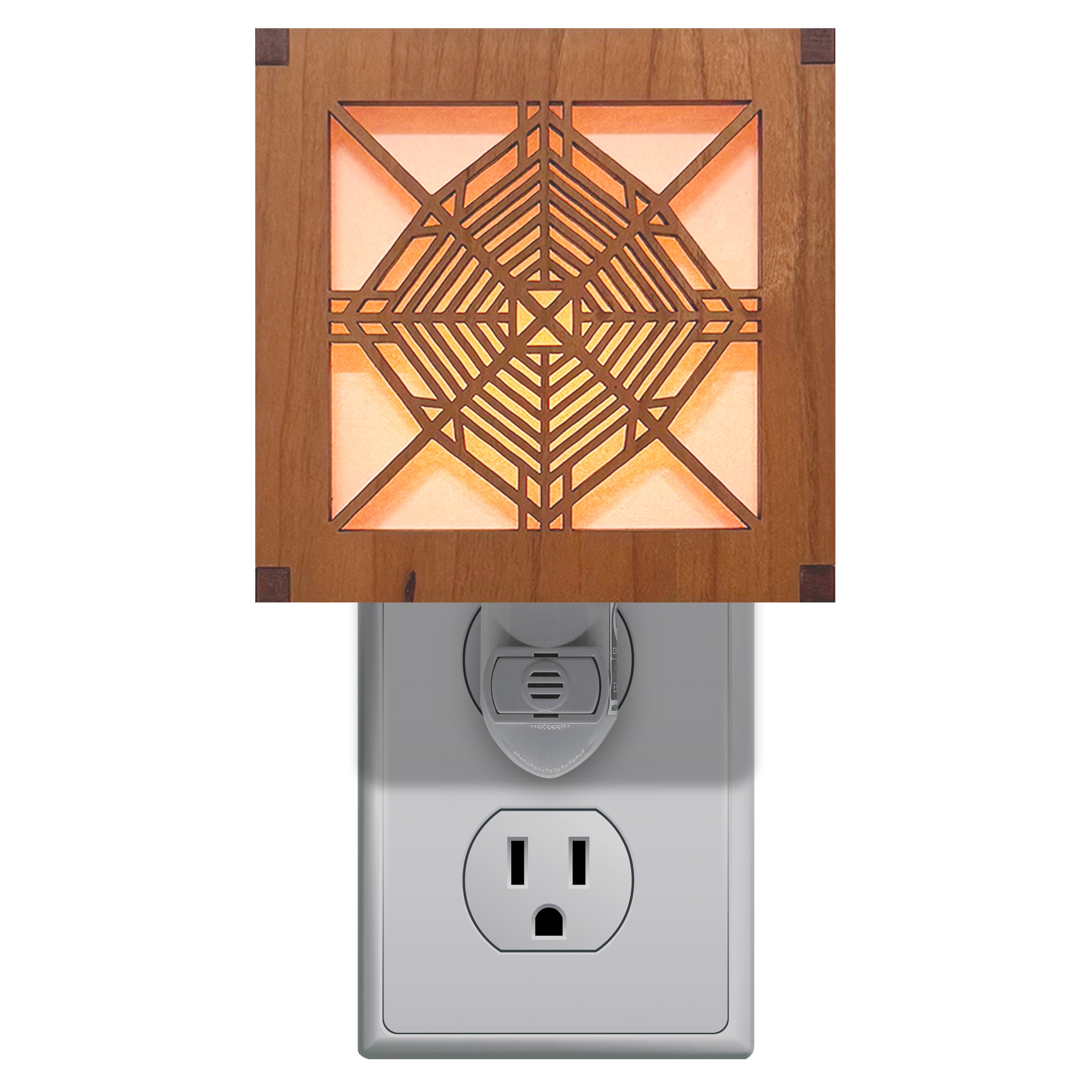 Prairie School Art Glass Pieces Night Light