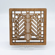 Allen House Chevron Art Glass Trivet