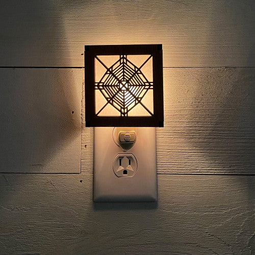 Prairie School Art Glass Pieces Night Light