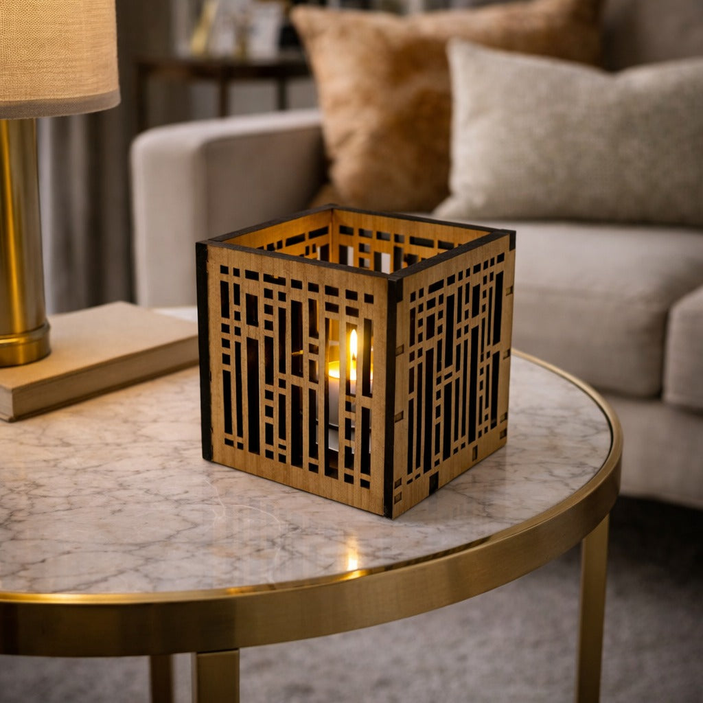 Robie House Stars-Moonbeams Votive Holder | Candle Holder | AlaModerna