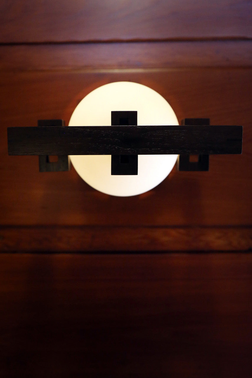 Robie Sconce Walnut Edition in the Frank Lloyd Wright designed Rosenbaum House in Florence, AL.

Frank Lloyd Wright, AlaModerna, Robie Sconce, Robie, Sconce