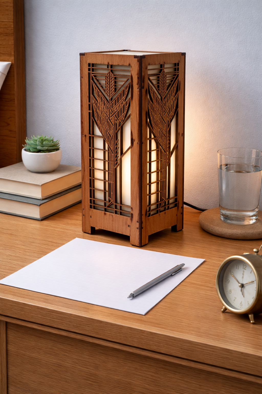 Sumac Art Glass Mini Lightbox | Frank Lloyd Wright | AlaModerna