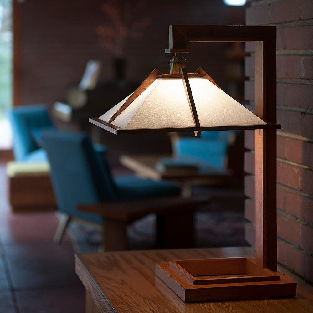Taliesin 1 Cherry Edition in the Frank Lloyd Wright designed Rosenbaum Home in Florence, AL

Frank Lloyd Wright, Taliesin, AlaModerna, Taliesin 1, table lamp