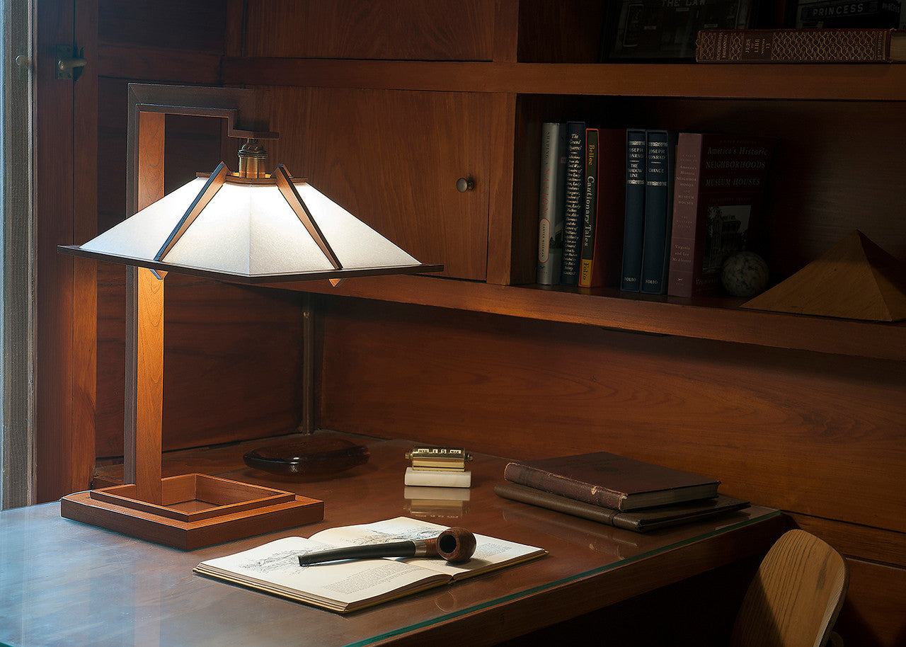 Taliesin 1 Cherry Edition in the Frank Lloyd Wright designed Rosenbaum Home in Florence, AL

Frank Lloyd Wright, Taliesin, AlaModerna, Taliesin 1, table lamp