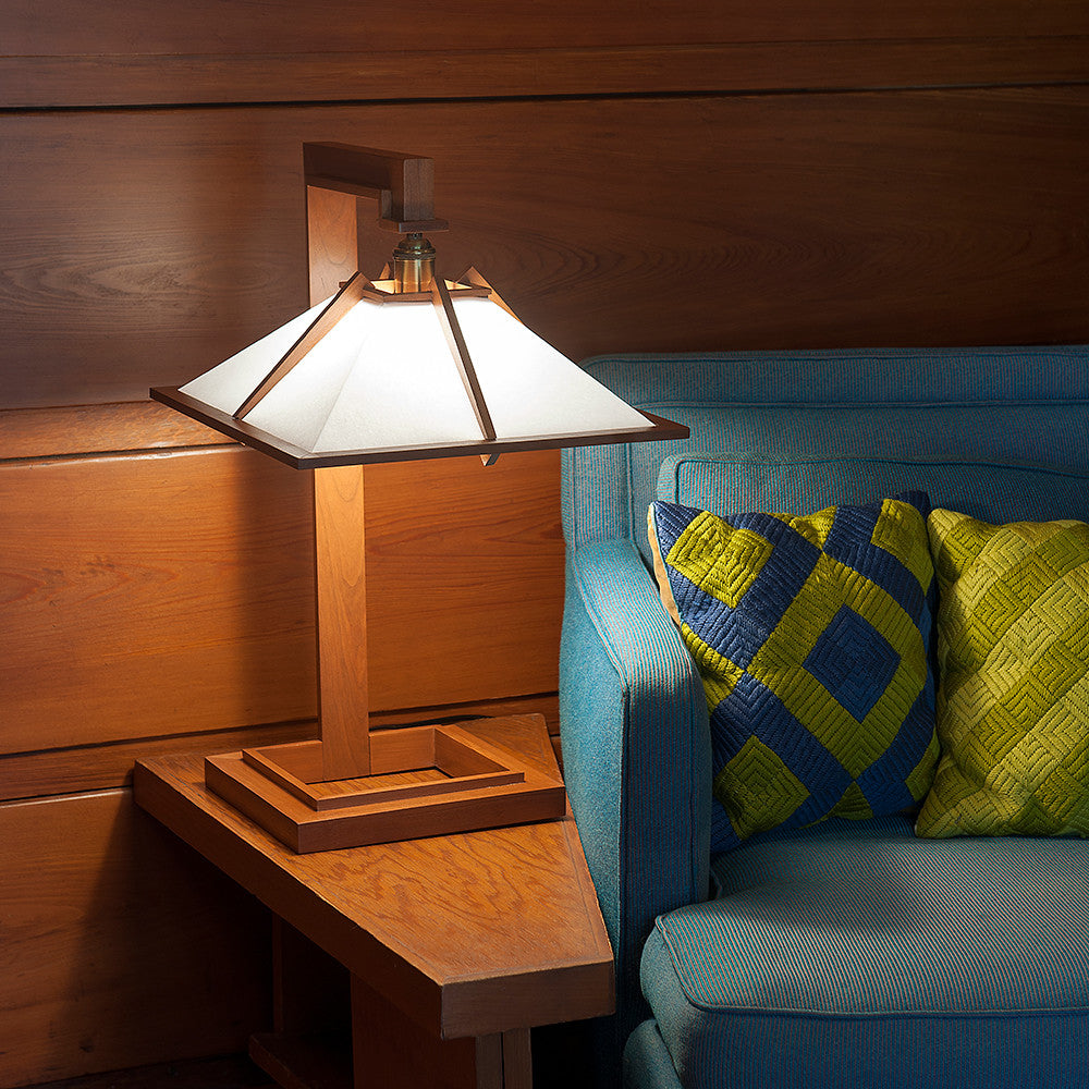 Taliesin 1 Cherry Edition in the Frank Lloyd Wright designed Rosenbaum Home in Florence, AL

Frank Lloyd Wright, Taliesin, AlaModerna, Taliesin 1, table lamp
