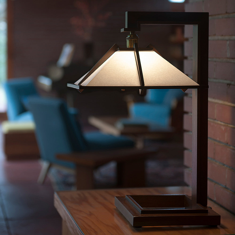 Taliesin 1 Walnut Edition in the Frank Lloyd Wright designed Rosenbaum Home in Florence, AL

Frank Lloyd Wright, Taliesin, AlaModerna, Taliesin 1, table lamp