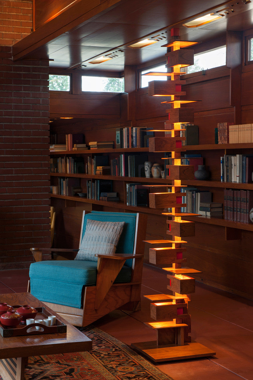 Taliesin 2 Cherry Edition in the Frank Lloyd Wright designed Rosenbaum Home in Florence, AL

Frank Lloyd Wright, Taliesin, AlaModerna, Taliesin 2, floor lamp