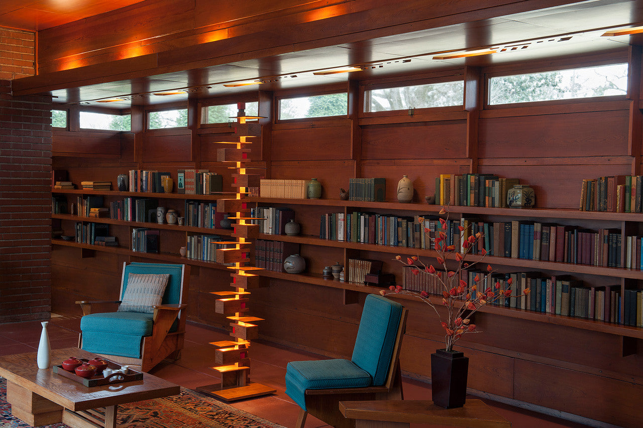 Taliesin 2 Cherry Edition in the Frank Lloyd Wright designed Rosenbaum Home in Florence, AL

Frank Lloyd Wright, Taliesin, AlaModerna, Taliesin 2, floor lamp